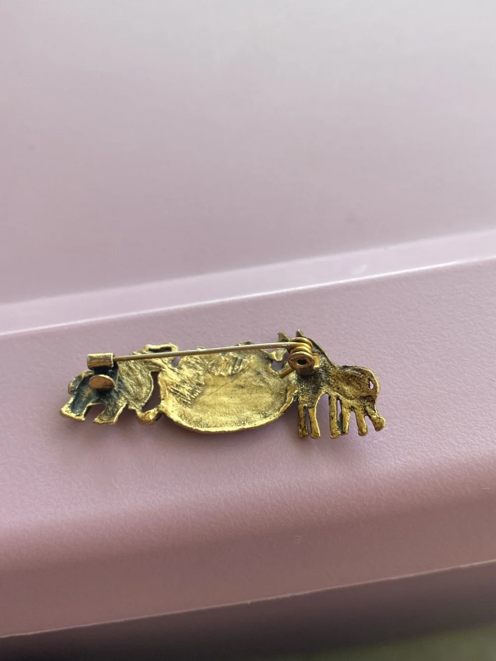 Gold-Tone Noah's Ark Animal Pin Brooch - Women Accessories